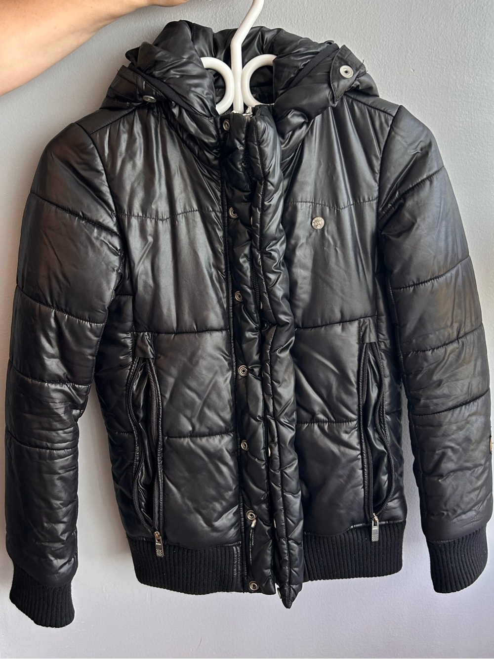 G-Star Black Quilted Hooded Puffer Jacket